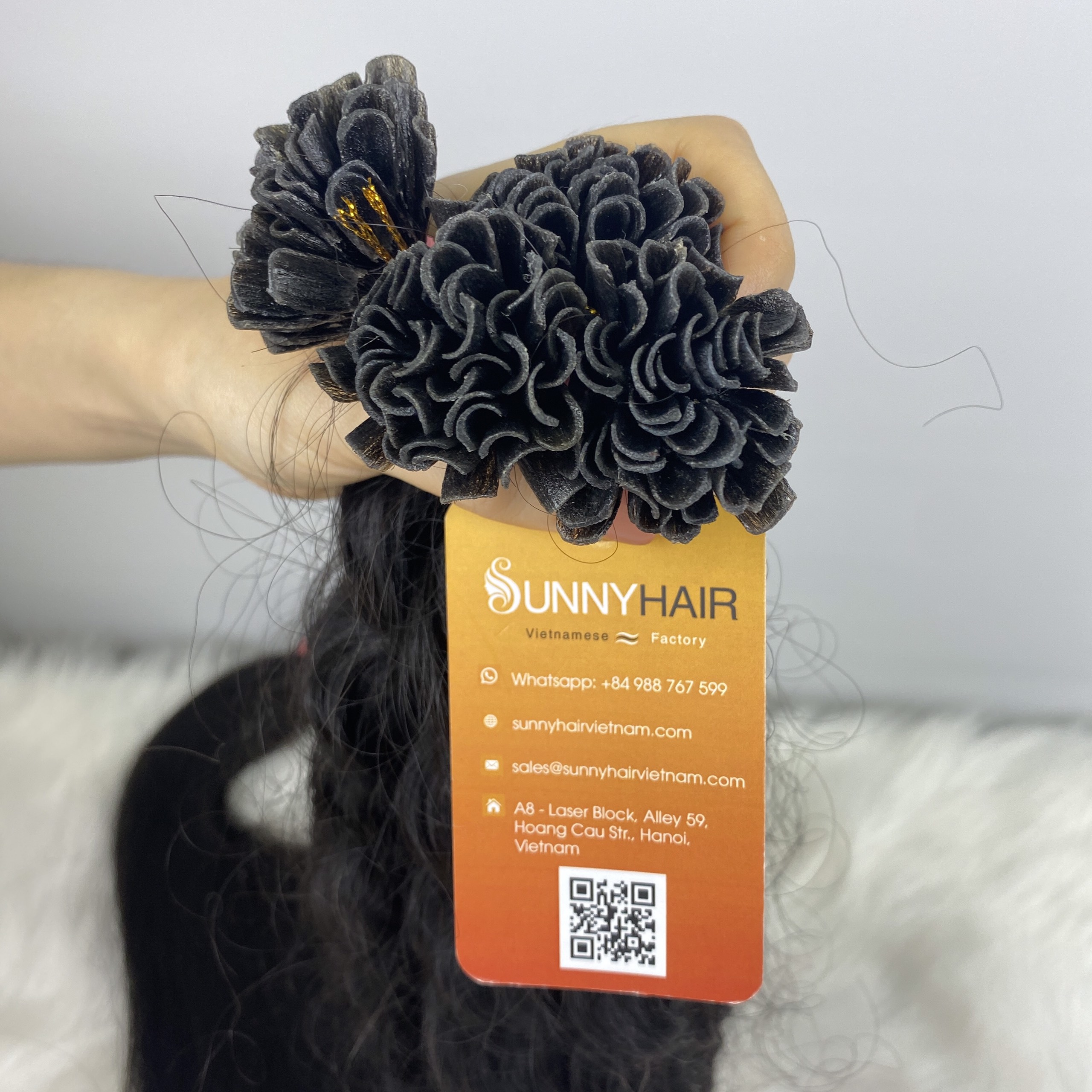 Kinky Curly Keratin I Tip Human Hair Extensions Burma Hair Factory 