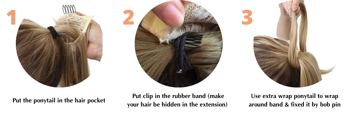 how to apply ponytails