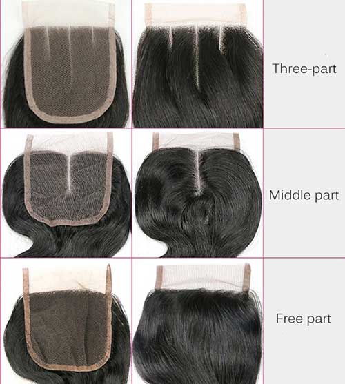 three types of lace closure