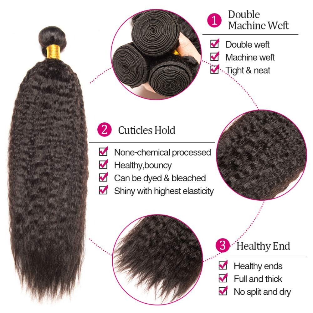 Echtes Brasilianisches Haare 10A – Natürliches Straight-Bundle Mit Closure – Hellblond #613