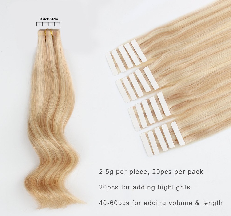 Straight Roots Wavy Ends Ombre Tape-in Hair Extensions | Burma Hair Factory