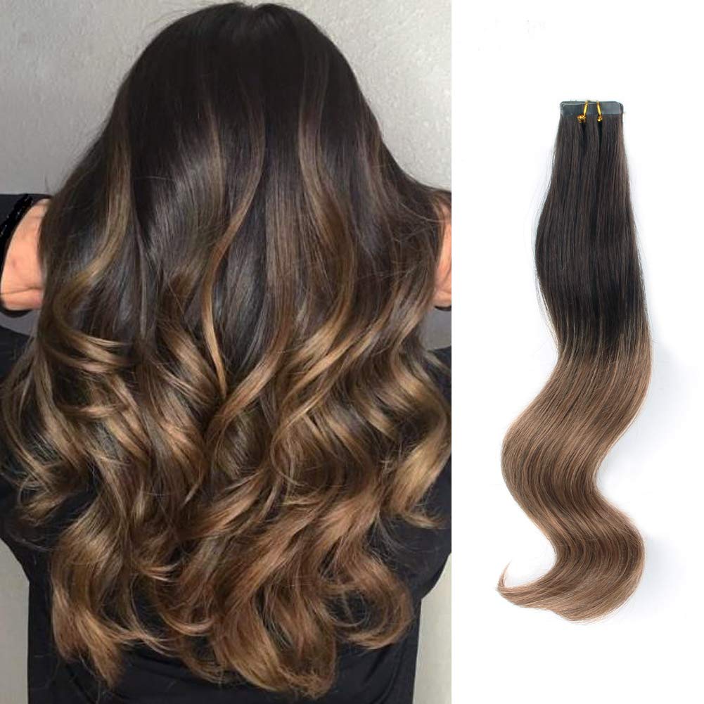 chestnut-brown-straight-roots-wavy-ends-tape-in-hair
