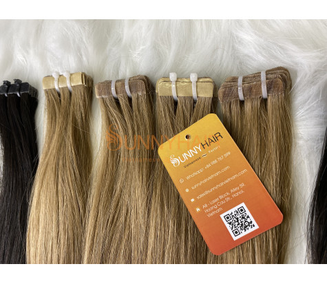 Skin Weft Hair Extensions Laos Human Hair Extension 2.5g piece 20/40pcs set Tape-in Hair Extensions Straight