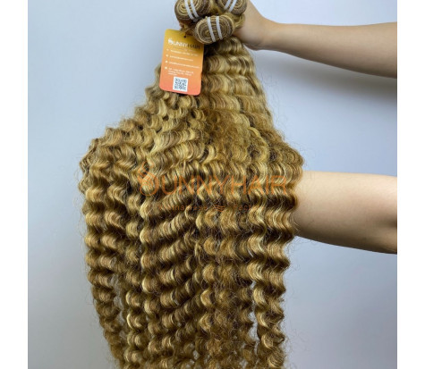 Wholesale Deep Curly Piano Super Double Drawn Machine Weft 30 inches Hair Extension|Vietnam Hair Supplier