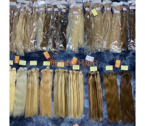 Hot Trendy Brown Bone Straight Bulk Hair Extension | Vietnam Hair Wholesale Manufacturer