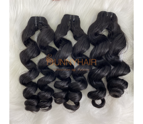 Unprocessed Body Wave Texture Human Hair Extension Weave 3 Bundles Natural Black Color For African American