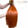 Orange Auburn Color Super Double Drawn Machine Weft Hair Extension | Vietnam Hair Factory