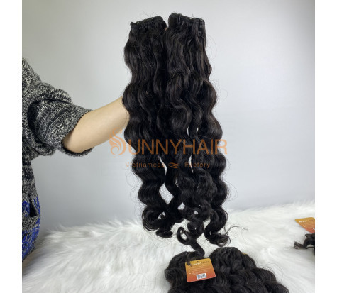 Wholesale Deep Wave Remy Hair Bundles Wefts Nature Color for Natural Human Hair Extensions