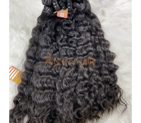 Brazilian Deep Wave Bulk Hair, Hot Selling, Natural Black Color, 100% Human Hair, Hot Selling, Mixing length 100g Each Bundle (10"-30")