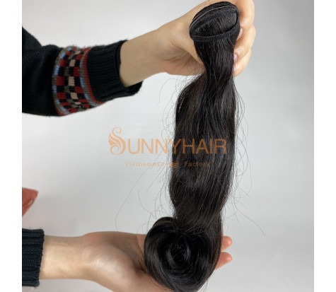 High Quality Egg Curly Machine Weft Human Hair Extension | Vietnam Hair Factory