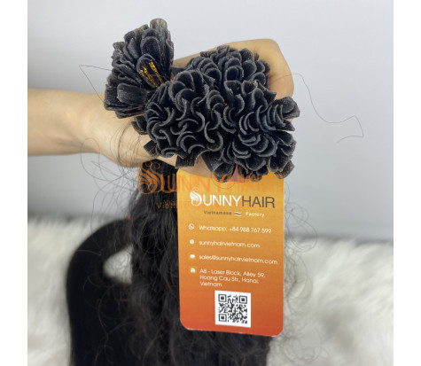 U-Tip Keratin Straight Hair Extensions 100% Remy Vietnam Human Hair