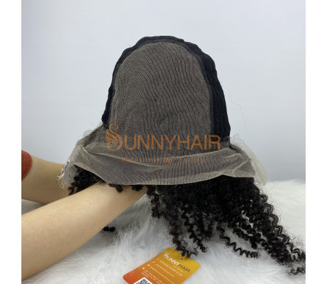 Hot Sale Short Kinky Curly Human Hair Lace Front Wigs Brazilian and African Style Wigs