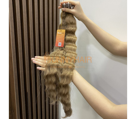 Premium Curly Tape in Hair Extensions Remy Human Hair from Vietnam Hair Factory