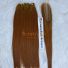 Orange Auburn Color Super Double Drawn Machine Weft Hair Extension | Vietnam Hair Factory