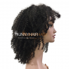 100% Vietnam Virgin Human Hair Extensions, Natural Black Kinky Straight Double Weft Hair