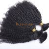Hot Trend Black Color Peruvian Kinky Curly Bulk Hair 100% Human Unweft Hair