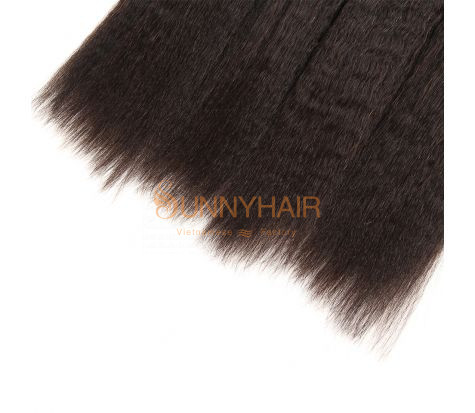 Brown Color Kinky Straight Bulk Hair Single/Double Drawn Hair 100% Vietnamese Human Hair 100 gram/1 bundles