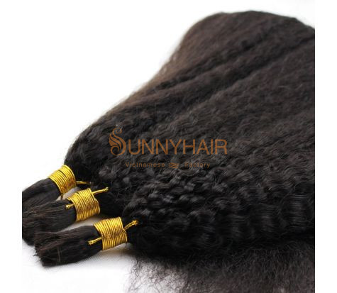 Black Kinky Straight Bulk Peruvian Women Hair 100% Virgin Hair
