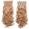 Hot Style Wavy Remy Clip-in Vietnamese Human Hair Extensions 6Pcs/Set Hairpiece