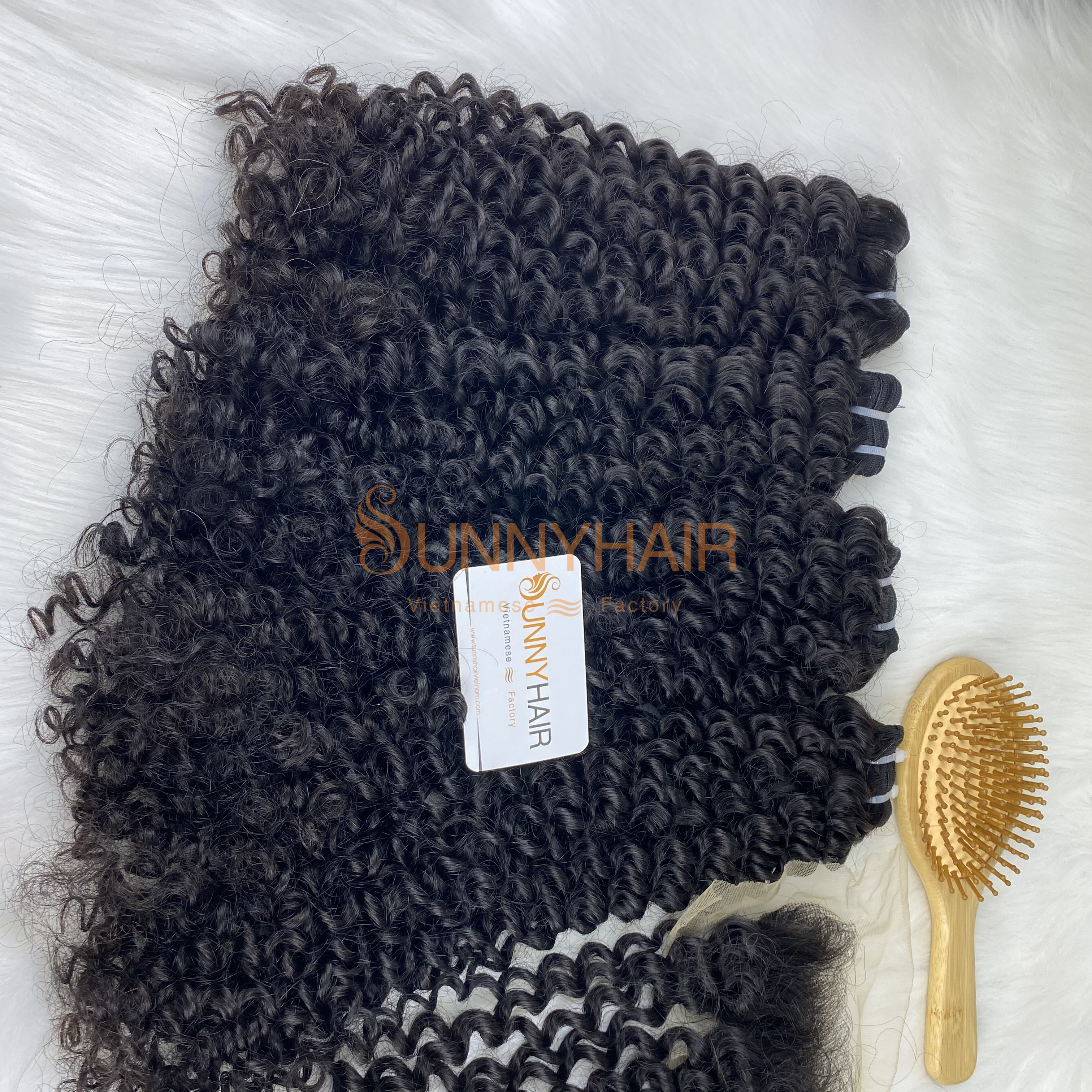 Top Premium Deep Curly 100% Unprocessed Virgin Burmese Human Hair Single/Double Machine Weft