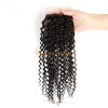 Cheap Brazilian Kinky Curly Closure Hair For Sale 130% Density Human Hair Extension 4"X4" Free Part Lace Closure