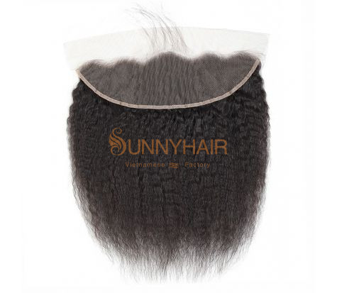 Amazing Kinky Straight Lace Frontal 100% Yaki Hair From Best Hair Factory in Burma