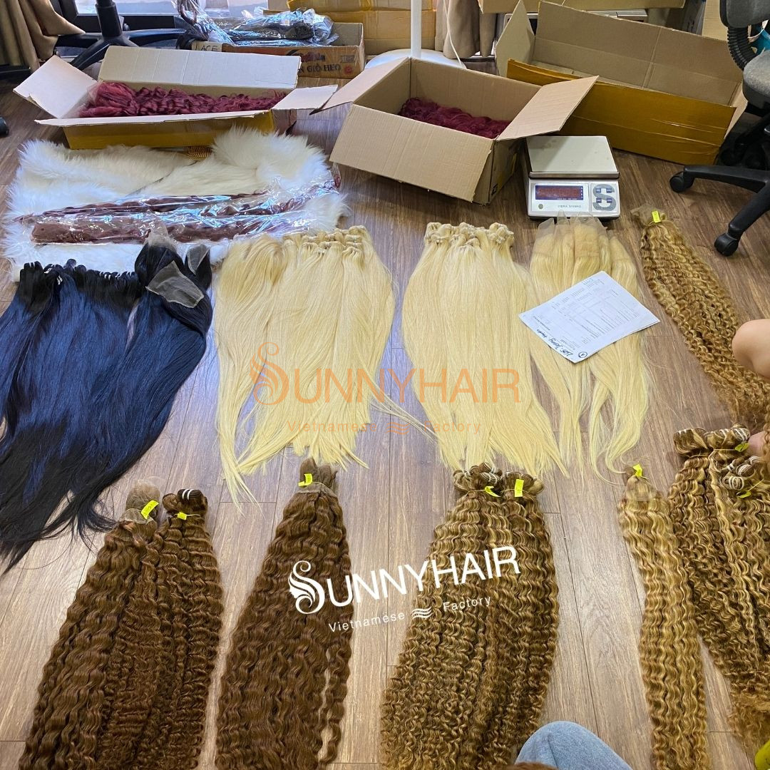 Hot Trendy Brown Bone Straight Bulk Hair Extension | Vietnam Hair Wholesale Manufacturer