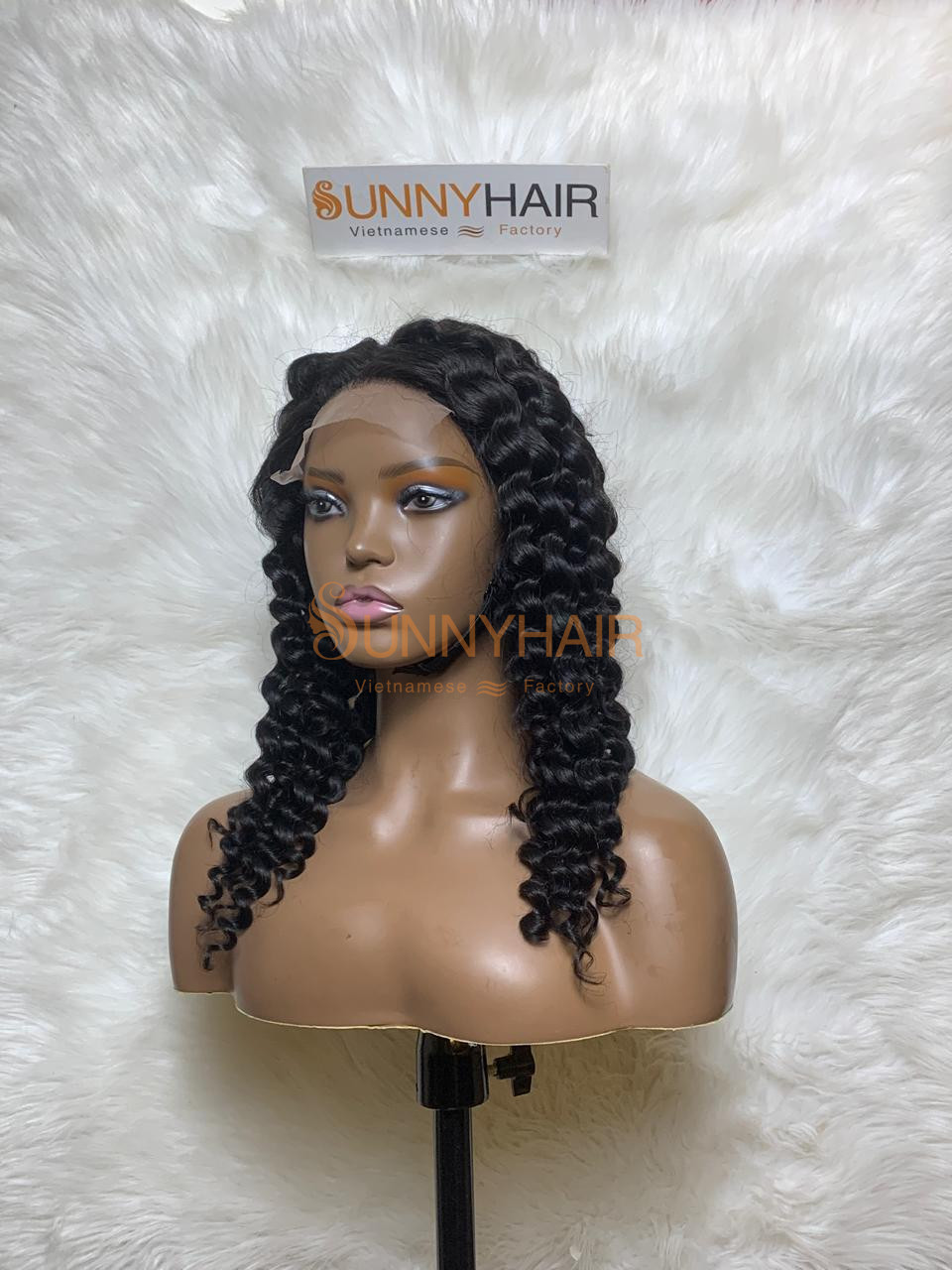 Premium Deep Wavy Natural Black Hair Wig |Vietnam Wig Manufacture