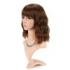 Hot Top Selling Natural Curly Wavy Wig with Bangs 100% Remy Human Hair for Woman