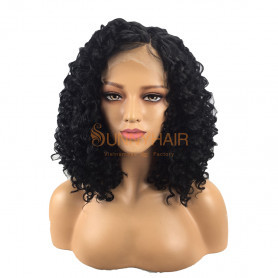 Hot Sale Short Kinky Curly Human Hair Lace Front Wigs Brazilian and African Style Wigs