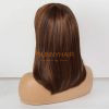 New Arrival Straight Brown Bob Wigs Medium Length Wigs for Women 100% Burma Human Hair 16 Inch with Bangs