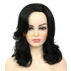 Wavy Medium-Length Wigs with Natural Hairline Wefted Cap 100% Cambodian Remy Human Hair