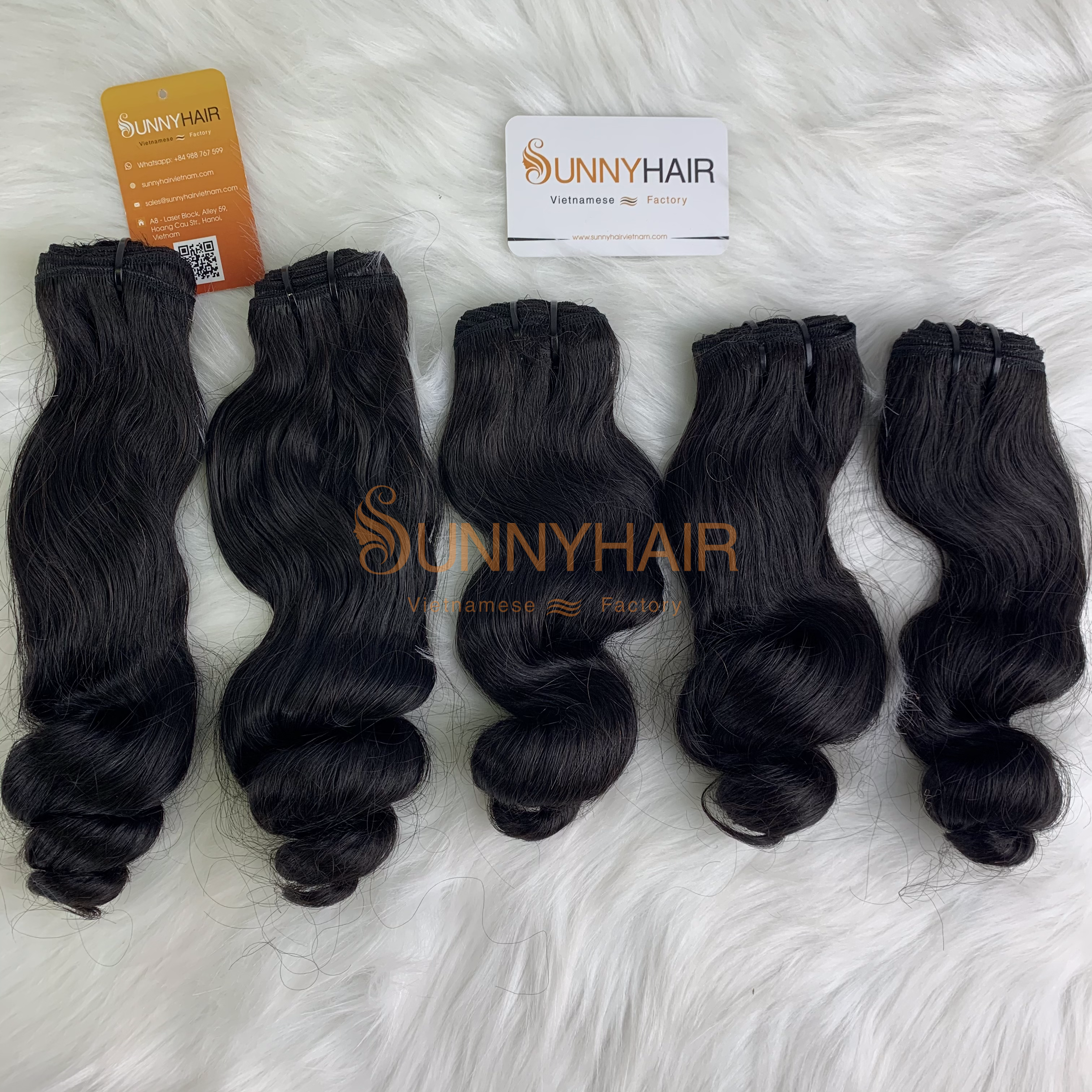 Bulk Water Body Wavy Hair Natural Black Color 100% Vietnamese Women Single Drawn Hair with Wholesale Price