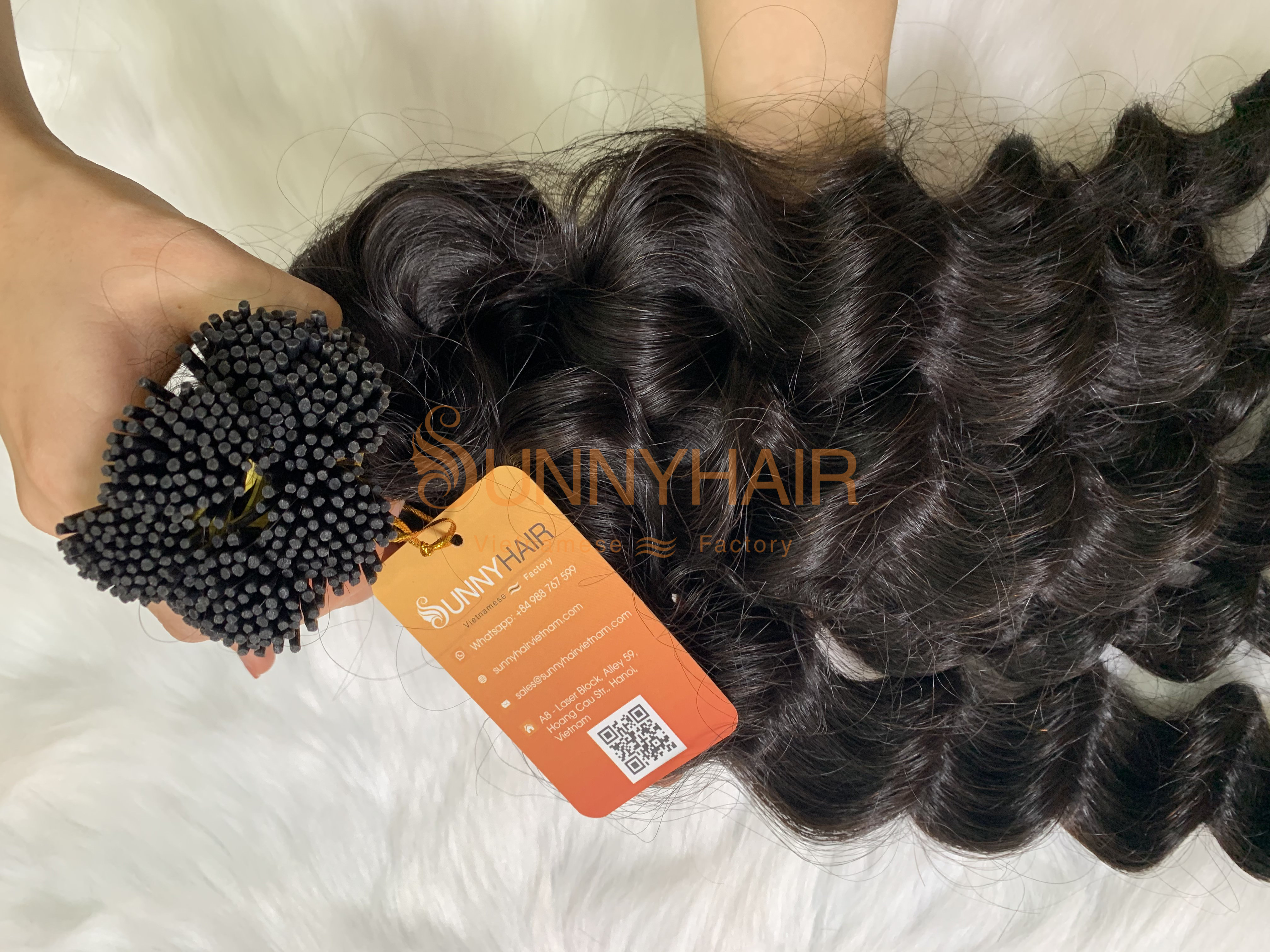 Luxury I Tip Wavy Pattern Human Hair Extension | Sunny Hair Vietnam