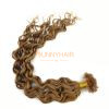 Flat Keratin Tip Curly Hair Extension Cambodian Human Hair Extension Natural Black Brown 14"-20" 1g/s