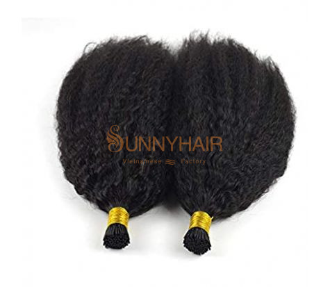 I tip Keratin Kinky Straight 100% Remy Human Hair Extensions | Wholesale Laotian  Hair Vendor