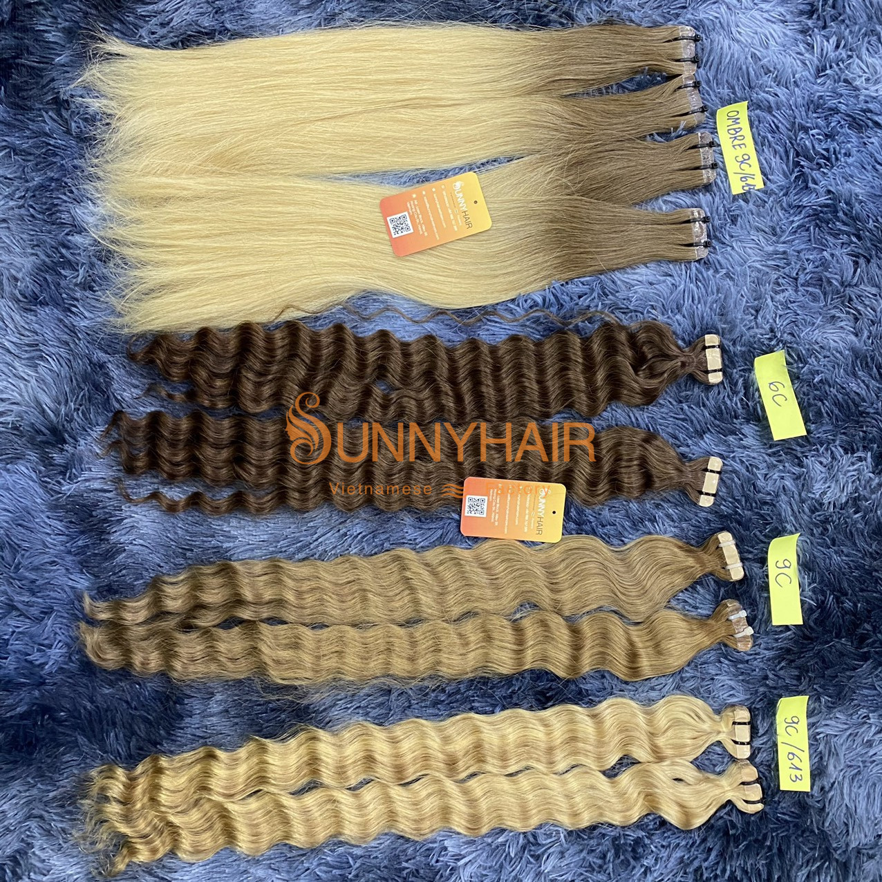 Sunny Hair Wholesale Best Price Body Wave Tape in Extensions Vietnam Remy Human Hair Seamless Skin Wefts